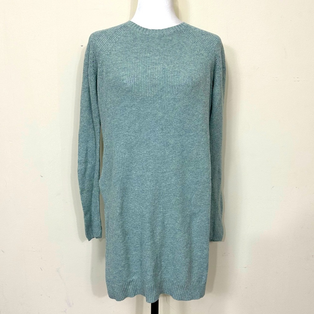 NEW Anthropologie Moth Soft Green Crew Neckline Sweater Pullover Dress Tunic S/M - Picture 16 of 16
